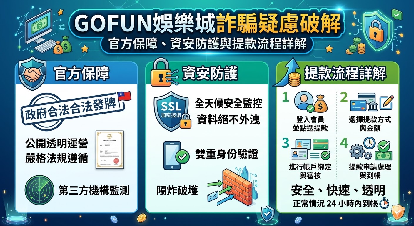 gofun娛樂城詐騙疑慮破解｜官方保障、資安防護與提款流程詳解