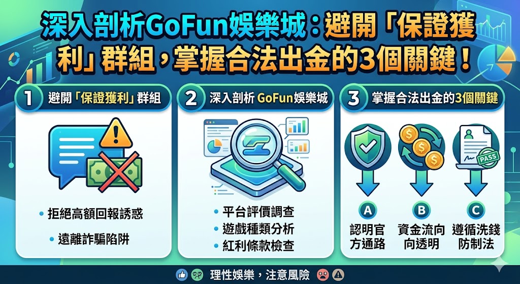 深入剖析GoFun娛樂城：避開保證獲利群組，掌握合法出金的3個關鍵！