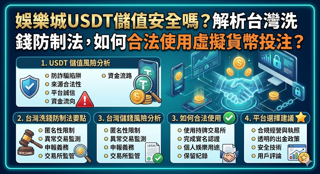 娛樂城USDT儲值安全嗎？解析台灣洗錢防制法，如何合法使用虛擬貨幣投注？